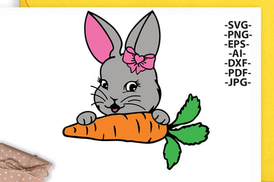 Easter Holiday Svg, Rabbit peeking Svg, Easter Svg, Rabbit carrot, Bunny Svg file, Easter Bunny Svg, Easter shirt, Svg file SVG 1uniqueminute 
