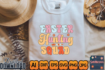 Easter Hunting Squad,Retro Easter SVG Bundle, Easter Svg files, Spring Svg, Easter svg for Shirts, Easter Quotes, Cut Files, Cricut file,Retro Easter SVG bundle SVG Newmockups 