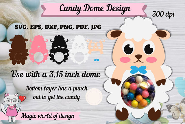 Easter lamb Candy Dome Paper Craft svg SVG Magic world of design 