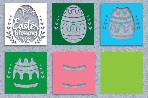 Easter Layered Papercut 2 svg eps png ai pdf 3D Paper zafrans studio 