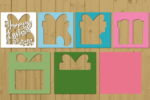 Easter Layered Papercut 3 svg eps png ai pdf 3D Paper zafrans studio 