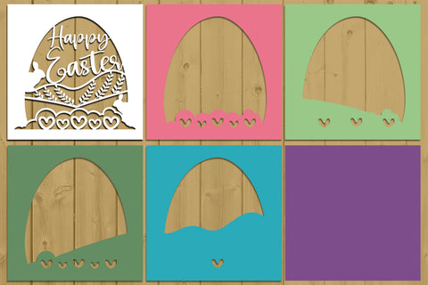 Easter Layered Papercut 4 svg eps png ai pdf 3D Paper zafrans studio 