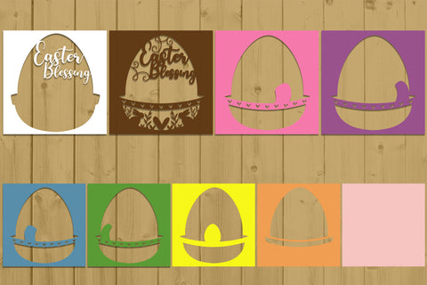 Easter Layered Papercut 5 svg eps png ai pdf 3D Paper zafrans studio 