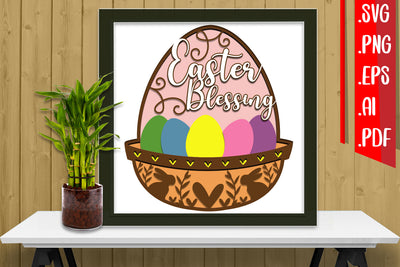 Easter Layered Papercut 5 svg eps png ai pdf 3D Paper zafrans studio 