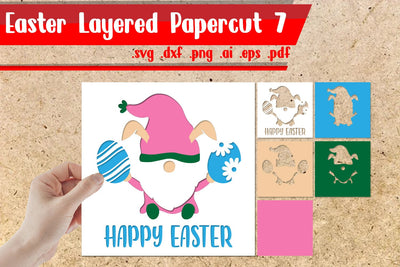 Easter Layered Papercut 7 - svg eps ai png pdf SVG zafrans studio 