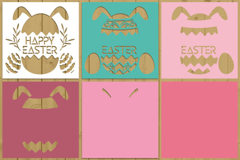 Easter Layered Papercut 7 svg eps png ai pdf 3D Paper zafrans studio 