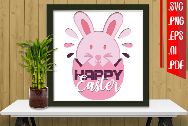 Easter Layered Papercut 8 svg eps png ai pdf 3D Paper zafrans studio 