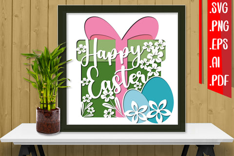 Easter Layered Papercut BUNDLE svg eps png ai pdf 3D Paper zafrans studio 