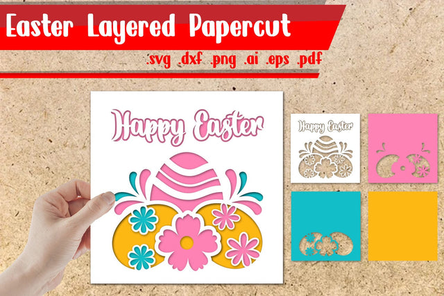Easter Layered Papercut - svg eps ai png pdf SVG zafrans studio 