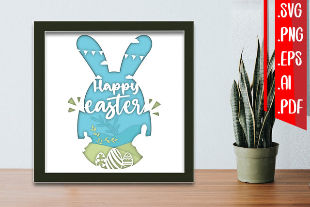 Easter Layered Papercut svg eps png ai pdf 3D Paper zafrans studio 