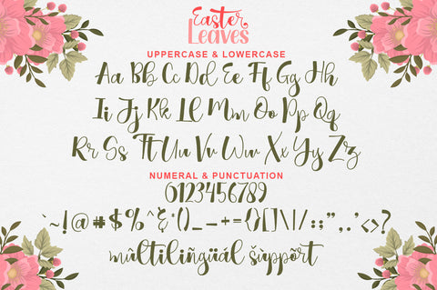 Easter Leaves - Font Duo Font Rotterlab studio 