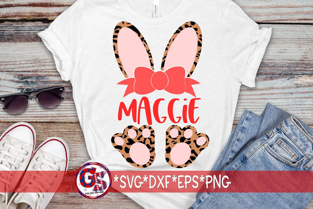 Easter Leopard Bunny SVG DXF EPS PNG SVG Greedy Stitches 