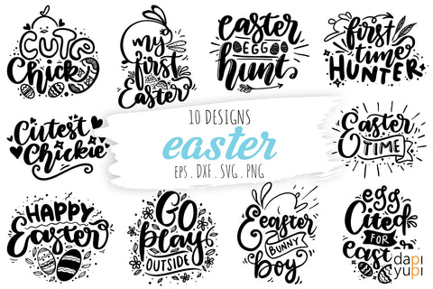 Easter Lettering Quotes Bundle SVG dapiyupi store 