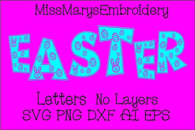 Easter Letters SVG MissMarysEmbroidery