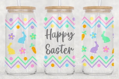 Easter Libbey Glass Can Wrap | Happy Easter SVG SVG B Renee Design 