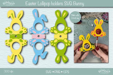 Easter Lollipop Holders Svg| Easter Candy Holders SVG| Easter egg holder svg| Easter Treat| Easter favor SVG Createya Design 