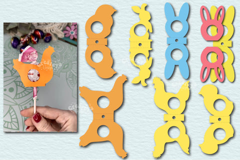 Easter Lollipop Holders Svg| Easter Candy Holders SVG| Easter egg holder svg| Easter Treat| Easter favor SVG Createya Design 