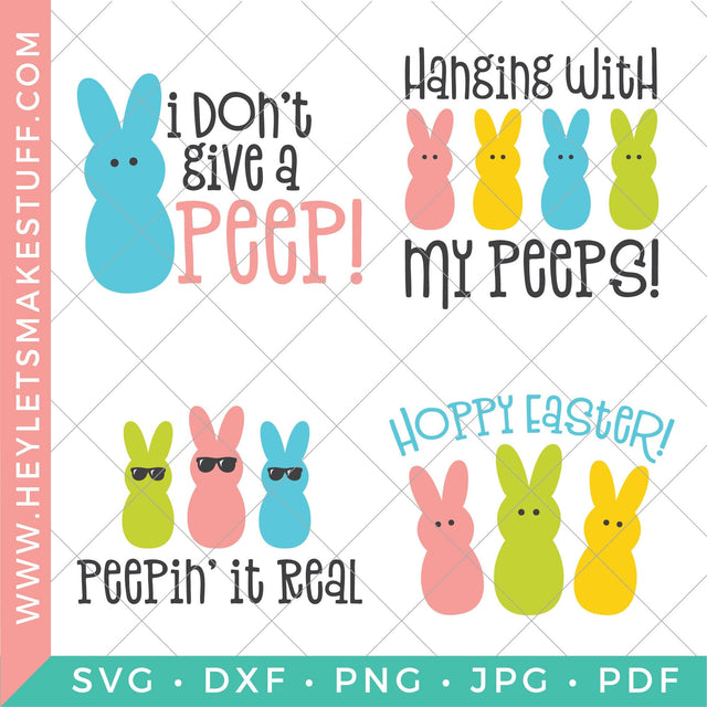 Easter Marshmallow Friends Bundle SVG Hey Let's Make Stuff 