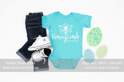 Easter Mockup, Caribbean Rabbit Skins 4400 Mockup, Baby Boy Mockup, Baby Bodysuit Mockup Mock Up Photo Honeycomb Mockups 