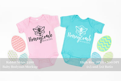 Easter Mockup, Rabbit Skins 4400 Mockup, Twins Mockup, Baby Bodysuit Mockup, Sibling Mockup Mock Up Photo Honeycomb Mockups 