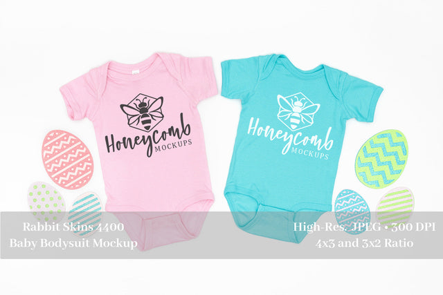 Easter Mockup, Rabbit Skins 4400 Mockup, Twins Mockup, Baby Bodysuit Mockup, Sibling Mockup Mock Up Photo Honeycomb Mockups 