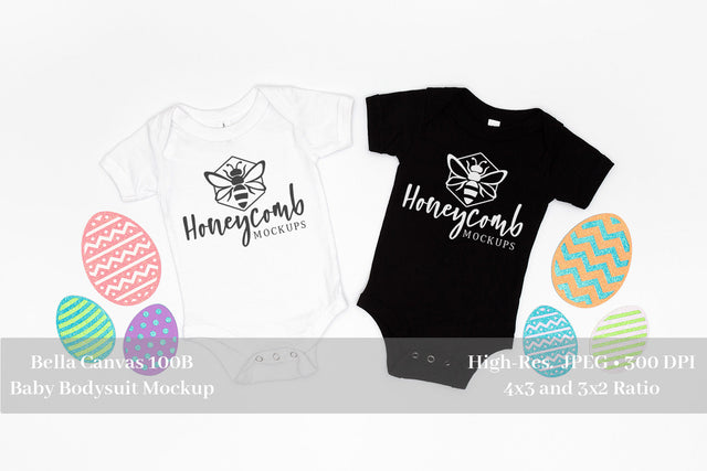 Easter Mockup, Two Bella Canvas 100B Mockup, Twin Baby Mockup, Sibling Mockup, Baby Easter Mockup, Baby Bodysuit Mockup Mock Up Photo Honeycomb Mockups 