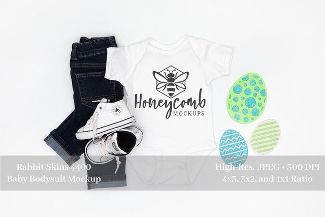 Easter Mockup, White Rabbit Skins 4400 Mockup, Baby Boy Mockup, Baby Bodysuit Mockup Mock Up Photo Honeycomb Mockups 