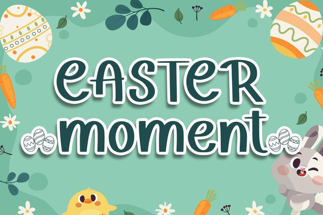 Easter Moment Font AEN Creative Store 