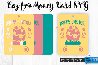 Easter Money Card SVG Bundle | Happy Easter SVG Design | Egg SVG Quote SVG Fly Design 