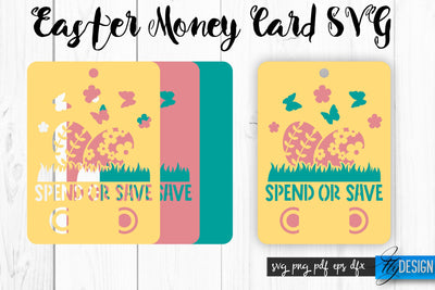 Easter Money Card SVG Bundle | Happy Easter SVG Design | Egg SVG Quotes SVG Fly Design 