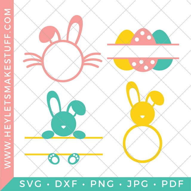 Easter Monogram Bundle SVG Hey Let's Make Stuff 