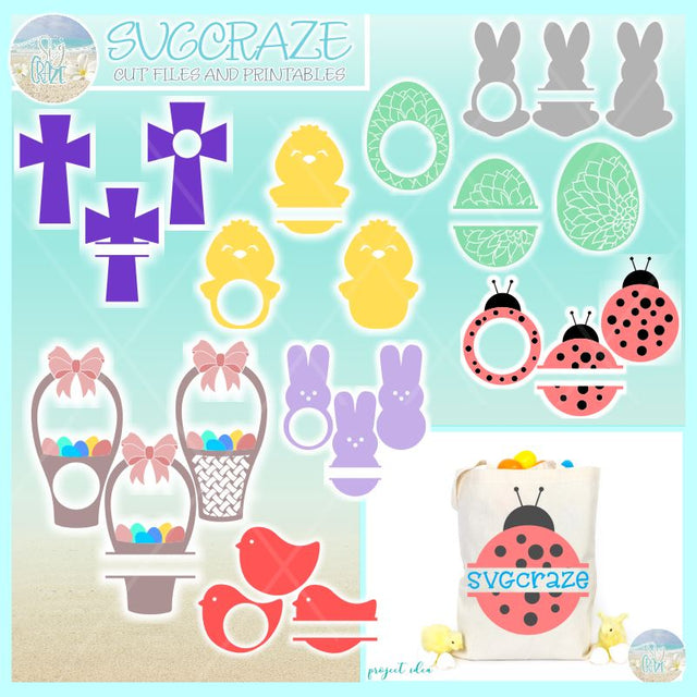 Easter Monogram Bundle SVG SVG SVGcraze 