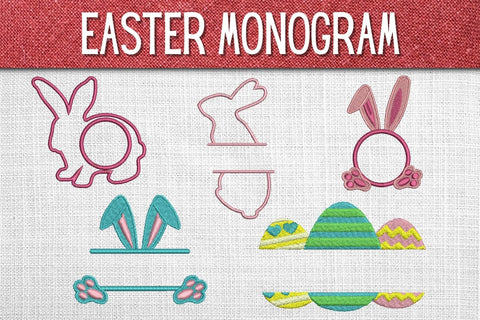 Easter Monogram Embroidery Designs Embroidery/Applique DESIGNS SvgOcean 