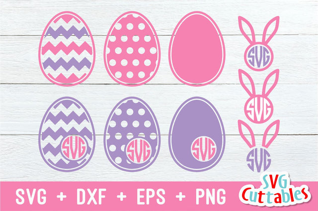 Easter Monogram Frames SVG Svg Cuttables 
