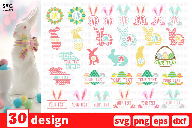 Easter Monogram SVG Bundle SVG SvgOcean 
