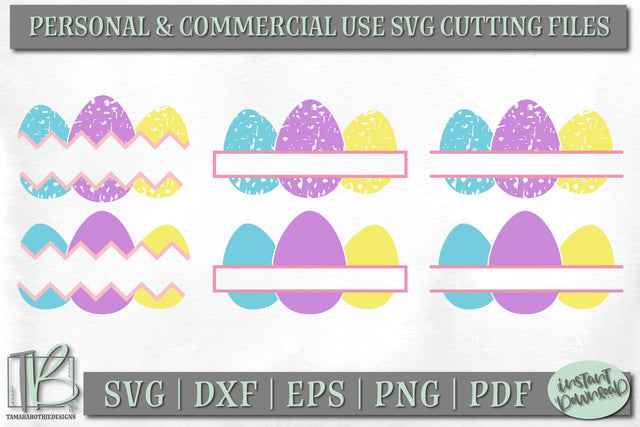Easter Monogram SVG, Easter Eggs Monogram SVG File SVG TB Designs 