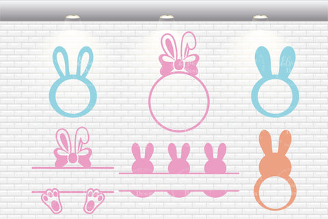 Easter Monograms Bundle - SVG, PNG, DXF, EPS SVG Elsie Loves Design 