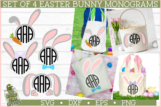 Easter Monograms Mini SVG Bundle SVG Crunchy Pickle