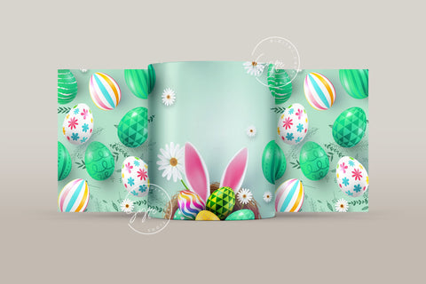 Easter Mug Design, Add Your Name, Bunny PNG, Rabbit Design Mug, Easter Egg Pattern, 11 & 15 Oz Mug Cricut Press Sublimation Wrap Sublimation Syre Digital Creations 