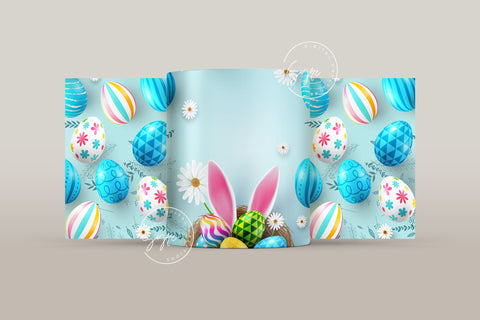 Easter Mug Design, Add Your Name, Bunny PNG, Rabbit Design Mug, Easter Egg Pattern, 11 & 15 Oz Mug Cricut Press Sublimation Wrap Sublimation Syre Digital Creations 