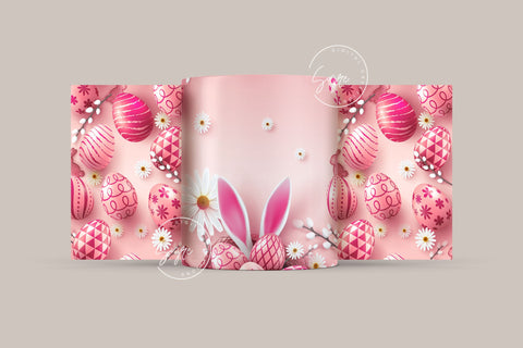 Easter Mug Design, Add Your Name, Bunny PNG, Rabbit Design Mug, Easter Egg Pattern, 11 & 15 Oz Mug Cricut Press Sublimation Wrap Sublimation Syre Digital Creations 
