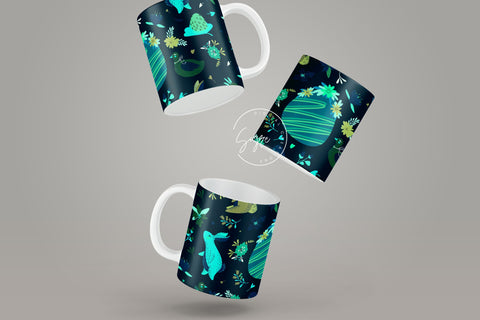 Easter Mug Design, Easter Egg Mug Wrap, Bunny Easter Eggs Coffee Mug, Easter Egg Pattern, 11 & 15 Oz Mug Cricut Press Sublimation Wrap Sublimation Syre Digital Creations 