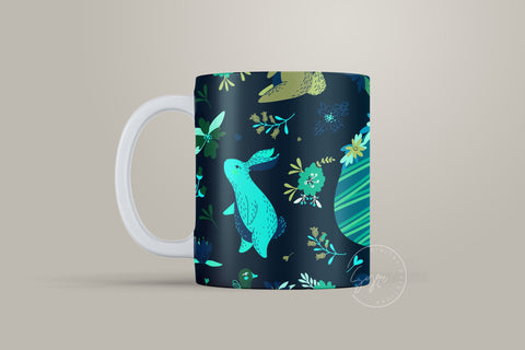 Easter Mug Design, Easter Egg Mug Wrap, Bunny Easter Eggs Coffee Mug, Easter Egg Pattern, 11 & 15 Oz Mug Cricut Press Sublimation Wrap Sublimation Syre Digital Creations 