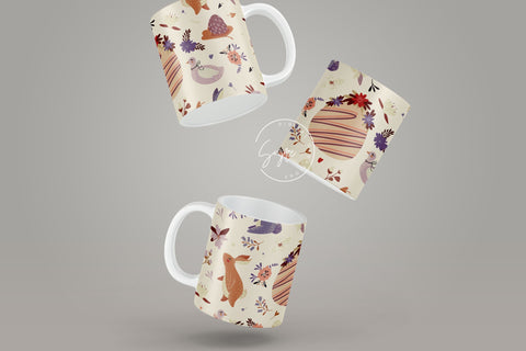 Easter Mug Design, Easter Egg Mug Wrap, Bunny Easter Eggs Coffee Mug, Easter Egg Pattern, 11 & 15 Oz Mug Cricut Press Sublimation Wrap Sublimation Syre Digital Creations 