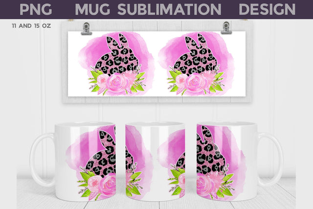 Easter Mug Sublimation | Easter Bunny Mug Wrap Sublimation WatercolorColorDream 