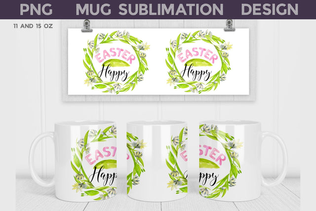 Easter Mug Sublimation | Spring Mug Wrap Sublimation WatercolorColorDream 