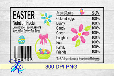 Easter Nutrition Label SVG Family Creations 