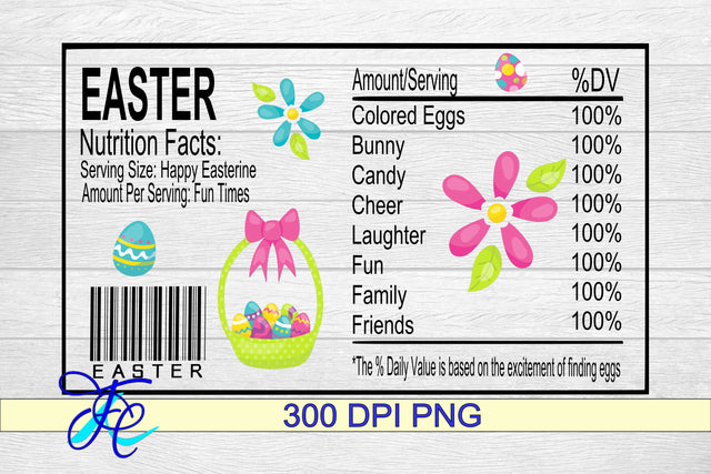 Easter Nutrition Label SVG Family Creations 