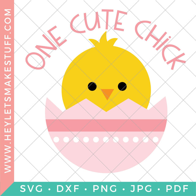 Easter One Cute Chick SVG Hey Let's Make Stuff 