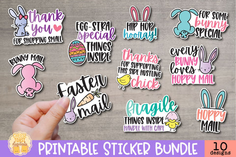 Easter Packaging Stickers Bundle | Small Business Designs Sublimation Cheese Toast Digitals 